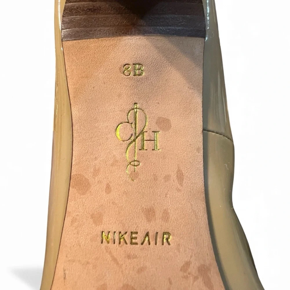 Cole Haan Nike Air Technology Elegant Patent Leather Nude Pumps Size 8B